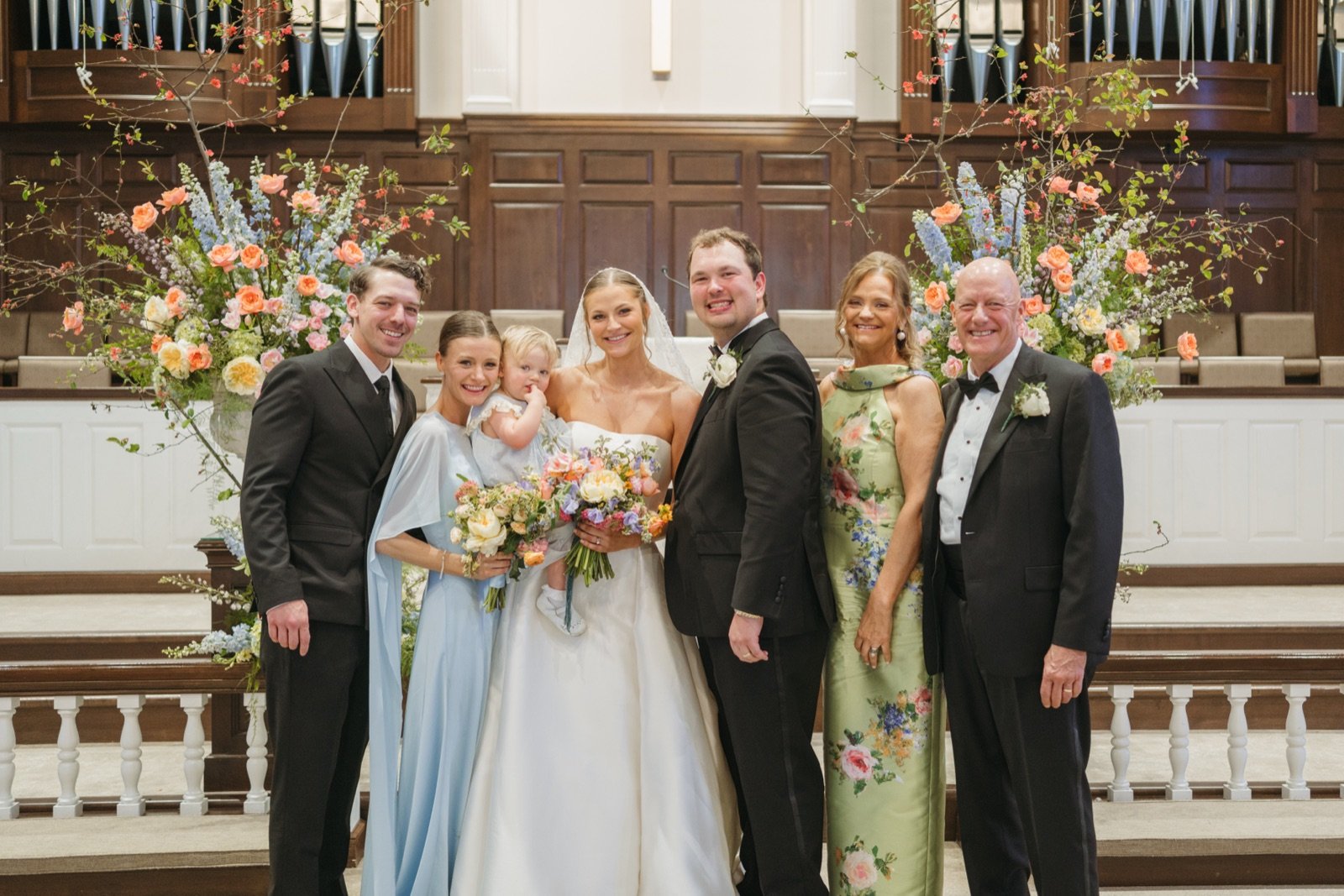 Doug Renz with his family at a wedding in the Dalton First sanctuary